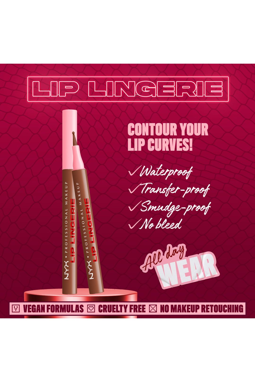 NYX Professional Makeup Lip Lingerie Lip Liner Stain 1ml Up To No Good image 4