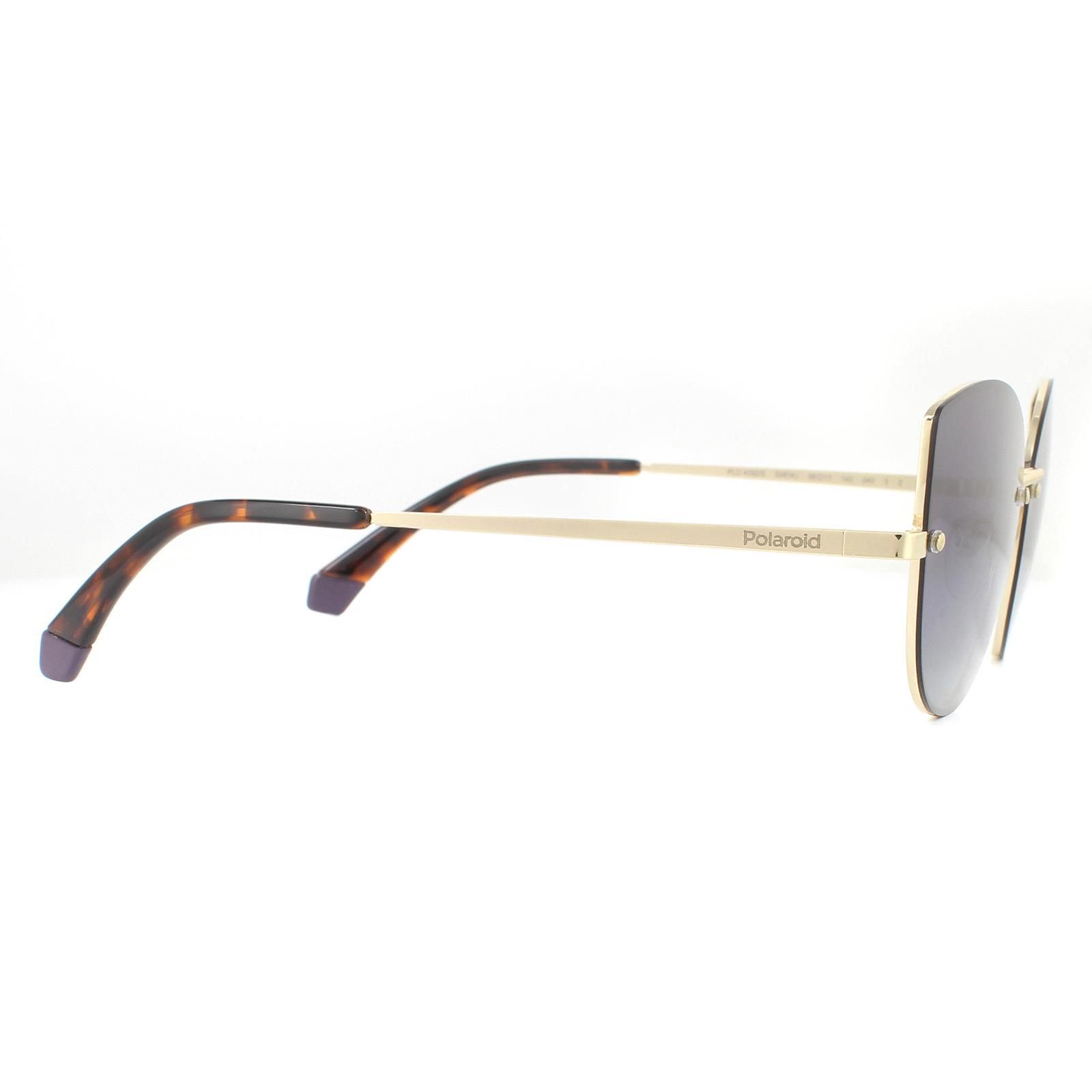 Polaroid Cat Eye Gold Violet Grey Gradient Polarized Sunglasses image 4
