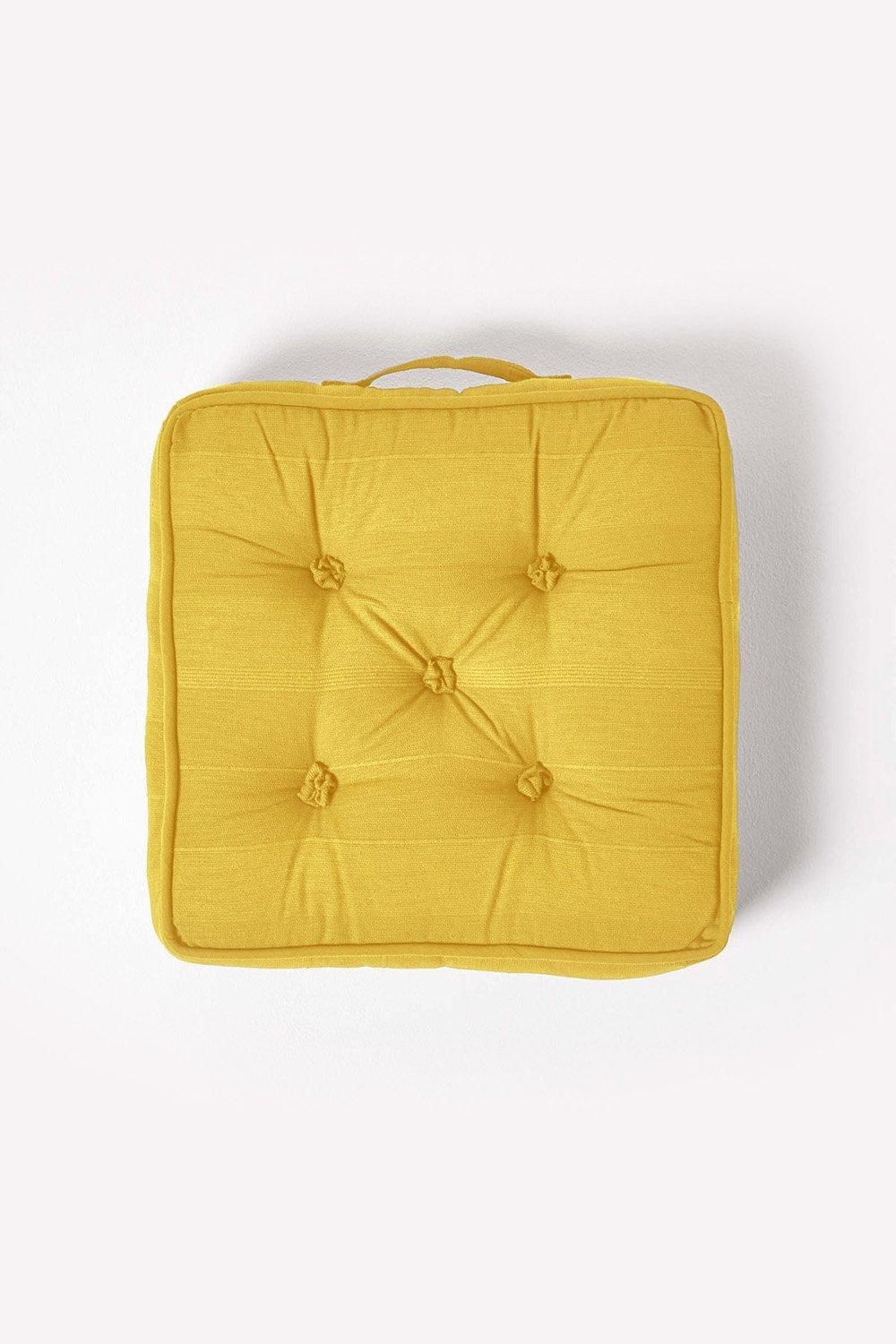 Homescapes Rajput Ribbed Cotton Floor Cushion image 3