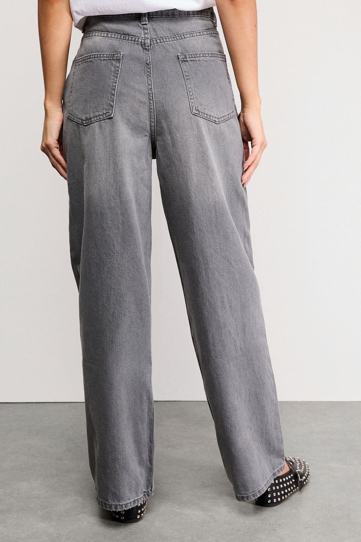 Warehouse Washed Low Rise Denim Boyfriend Jean Slate Blue image 3