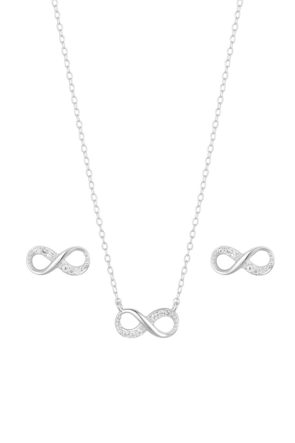 Simply Silver Sterling Silver 925 Infinity Set - Gift Boxed image 2