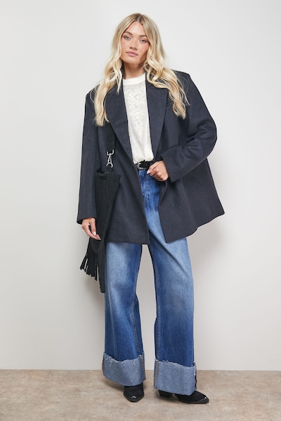 Oasis Relaxed Blazer Coat Black