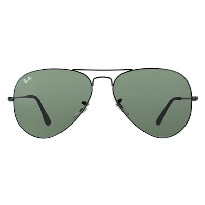 Ray-Ban Aviator Black Green Aviator 3025 Sunglasses