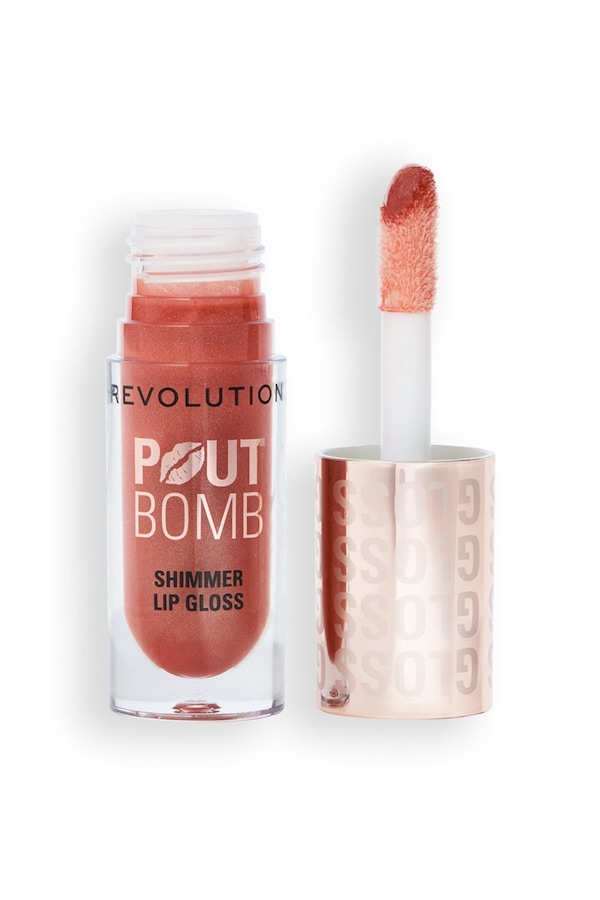 Revolution Pout Bomb Shimmer Lip Gloss Nude Glow