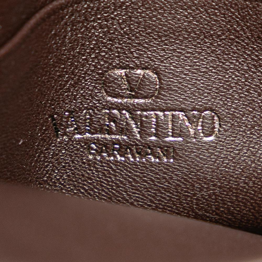 Valentino Preloved Monogram Shoulder Bag Wo - Brown Satchel image 6