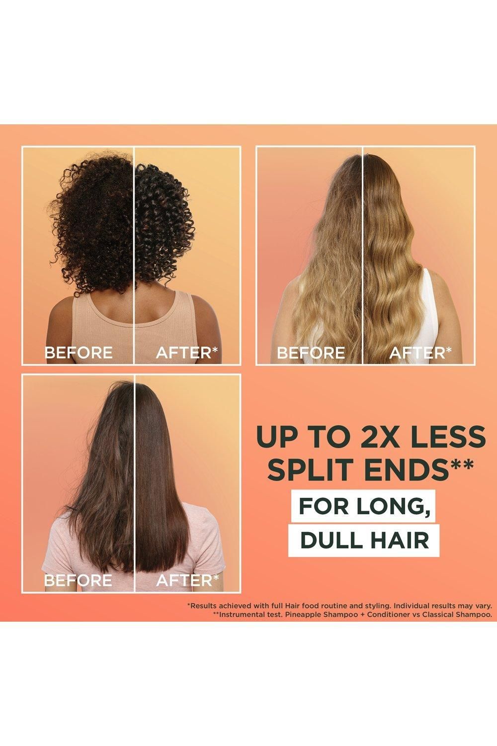 Garnier Ultimate Blends Glowing Lengths Pineapple & Amla Hair Food 3-in-1 Hair Mask Treatment Multi image 2