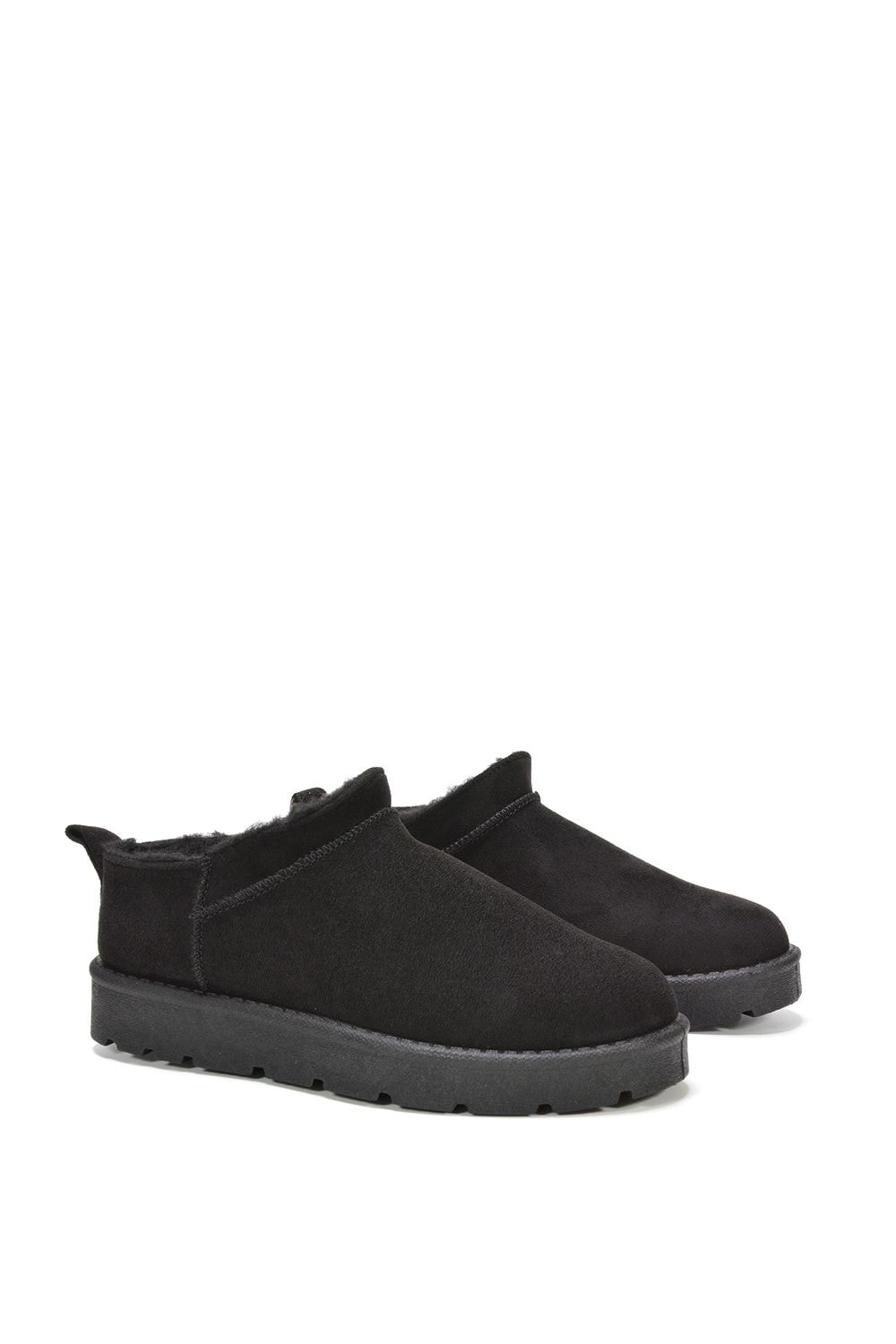 XY London 'Maeve' Faux Fur Lined Slip On Flat Mini Snug Booties image 3