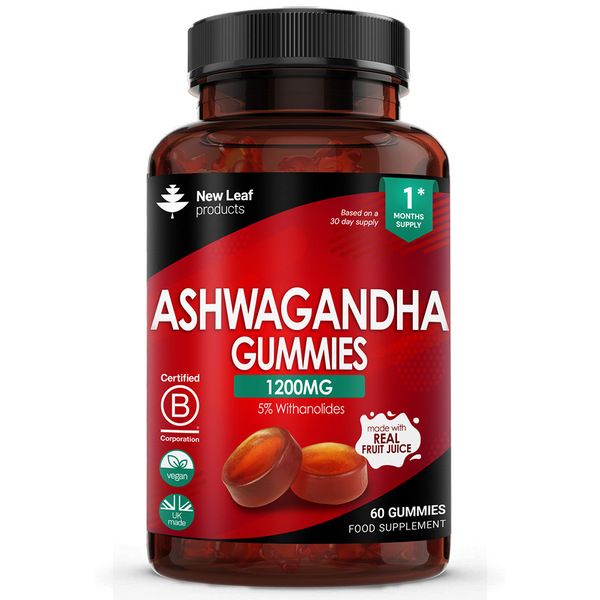 New leaf health Ashwagandha Gummies 1200mg - High Strength 5% Withanolides
