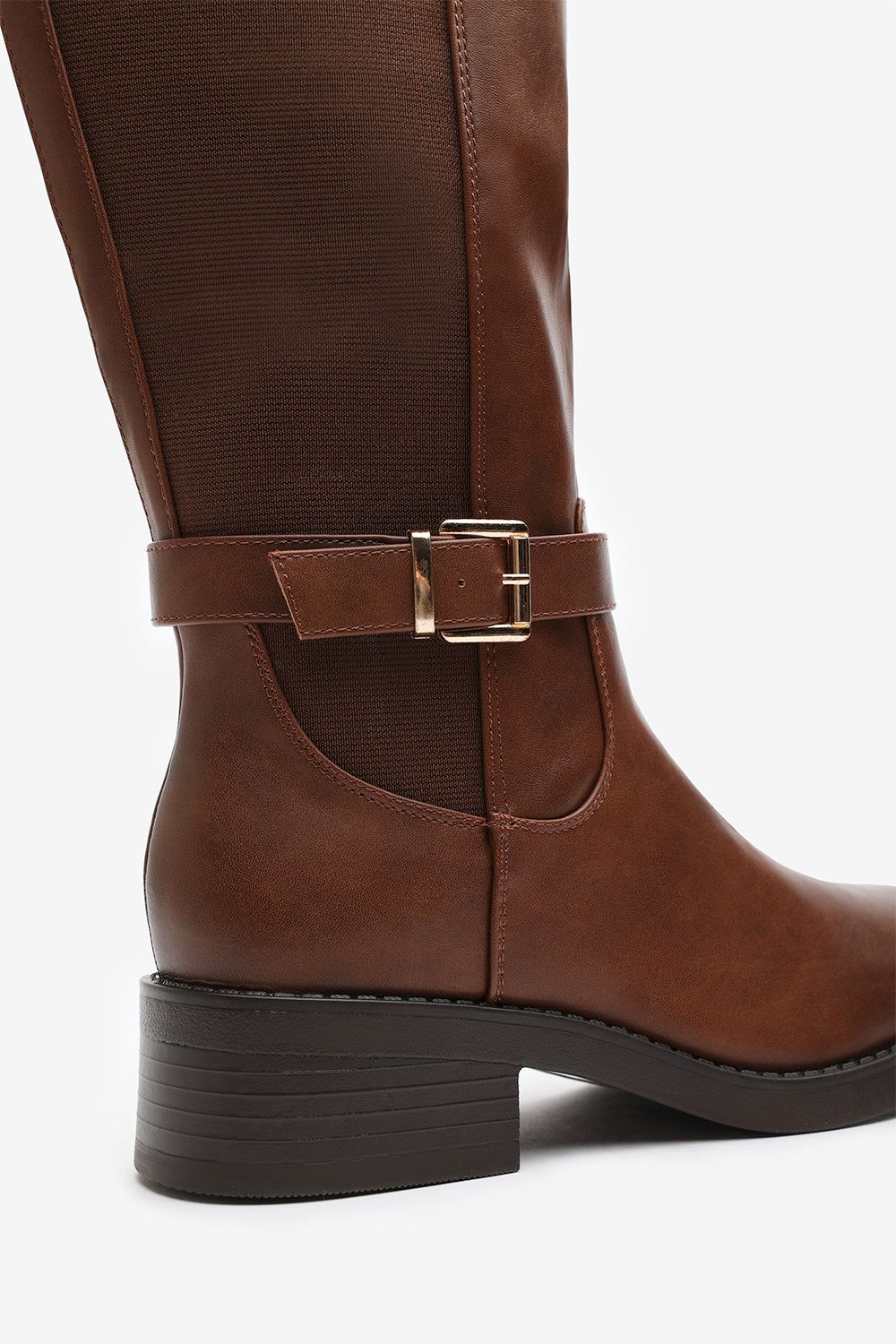 Where's That From 'Oriana' Faux Leather Knee High Riding Boots With Side Buckle Strap image 4