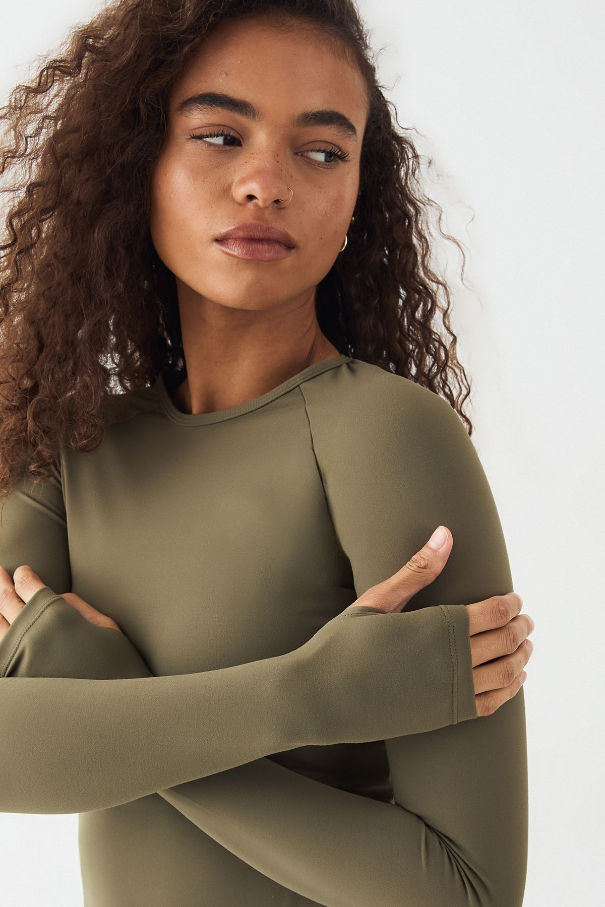 DSGN Studio DSGN Studio Ultra Sculpt Long Sleeve Top Olive image 4