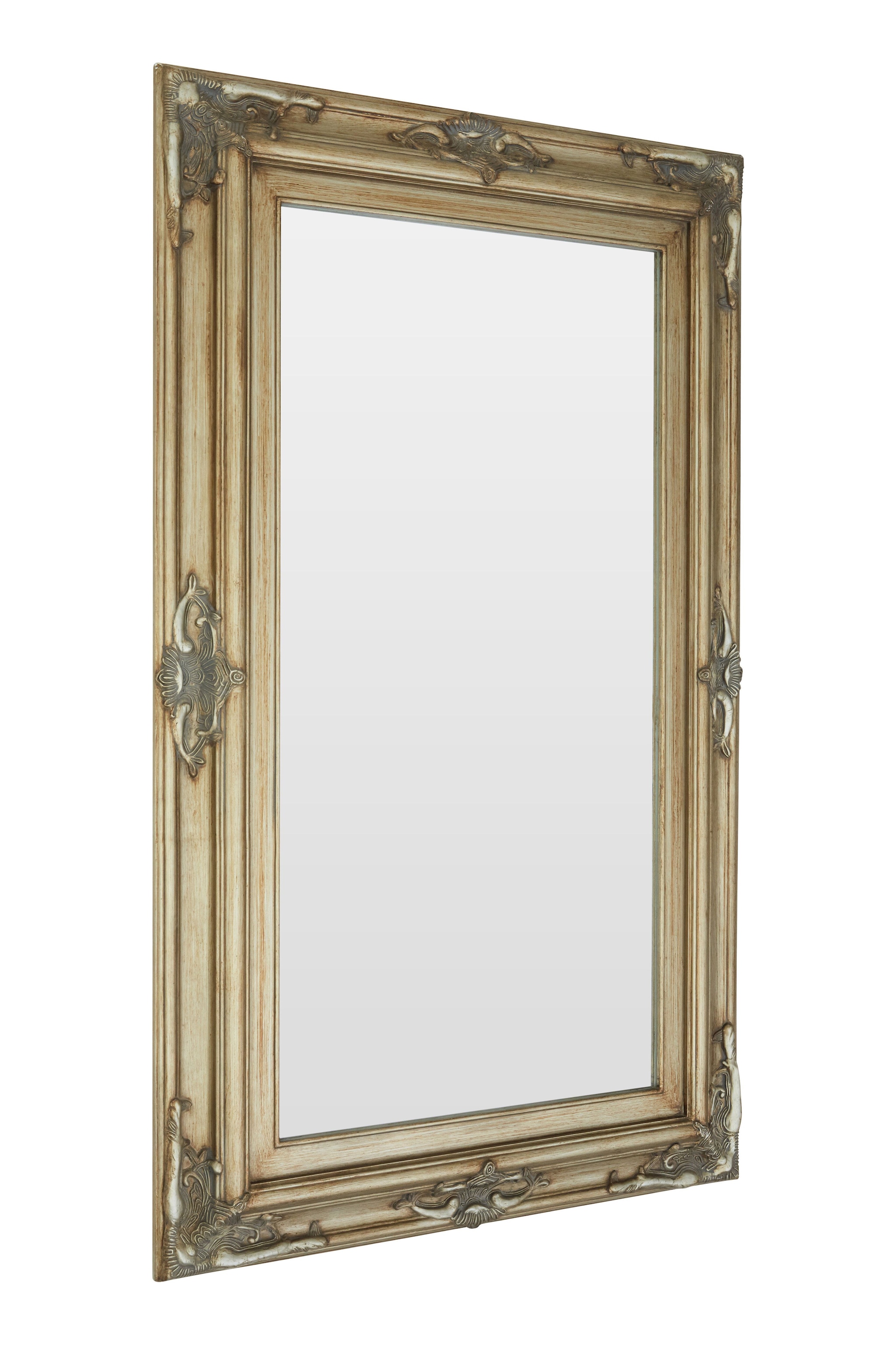 Orsina Wood Frame Wall Mirror,Boutique Design Mirror For Home Décor,Golden Hanging Mirror With Decorative Motifs image 2