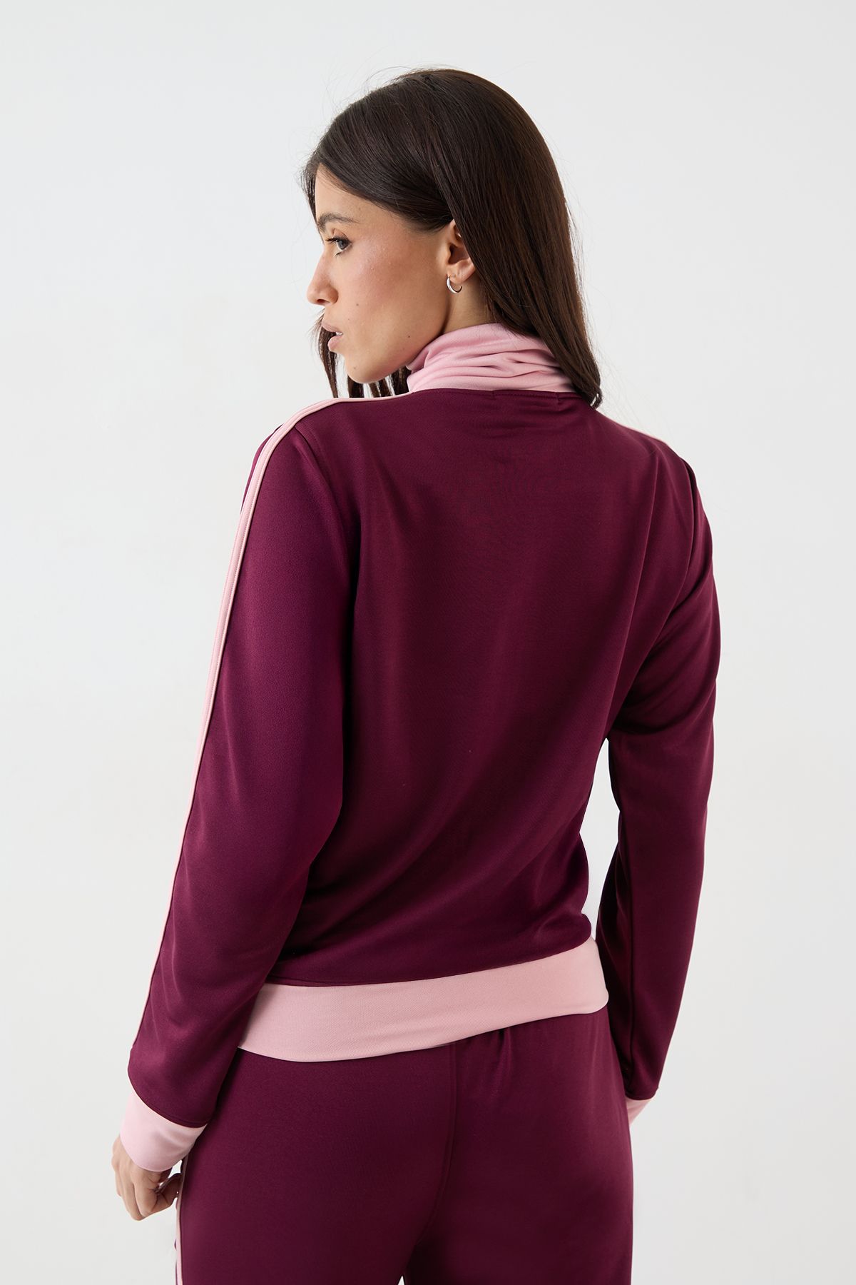 DSGN Studio DSGN Studio Tricot Contrast Zip Through Track Jacket Plum image 2