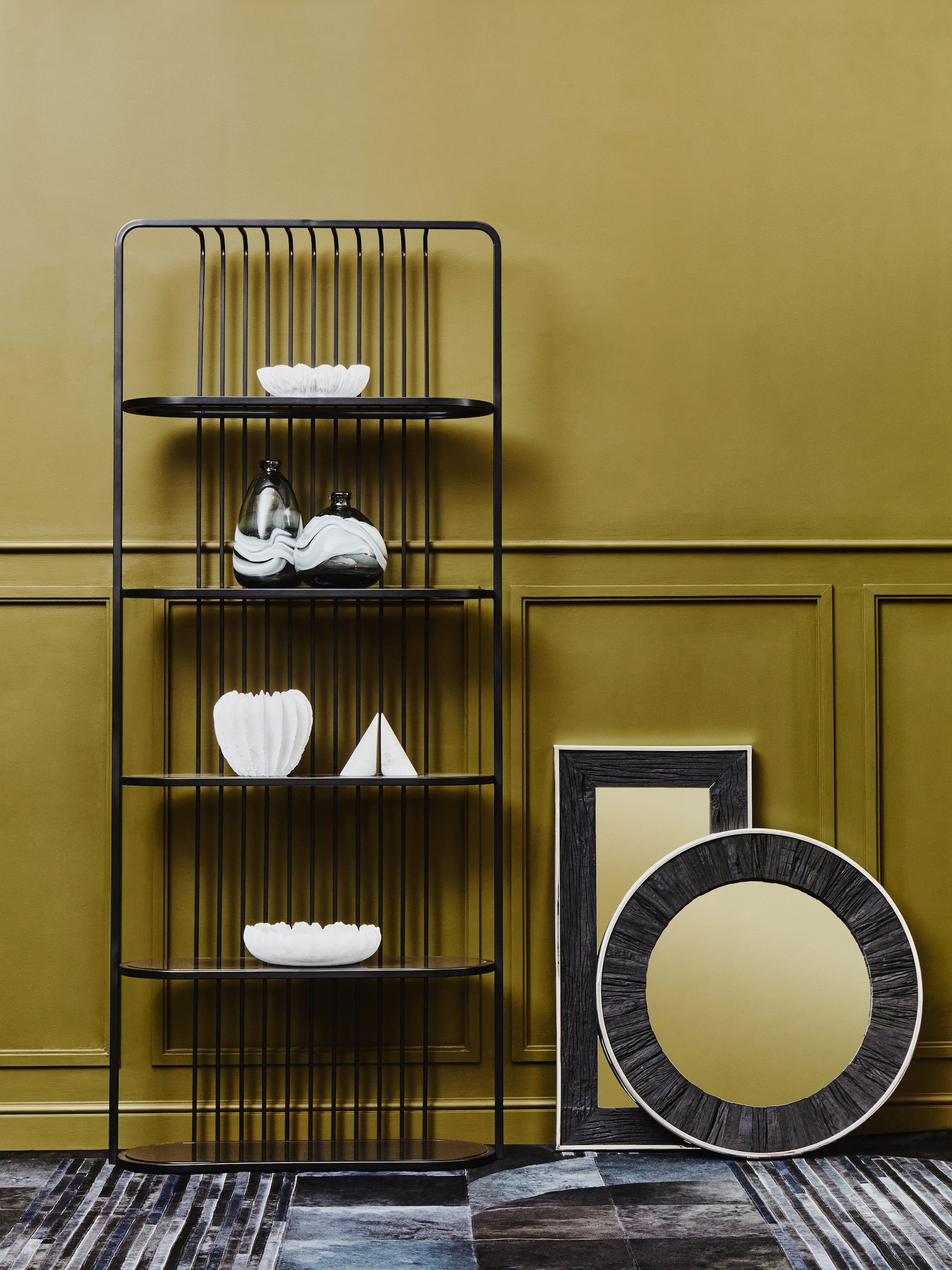 Orsina Kerala Black Rectangular Mirror image 3