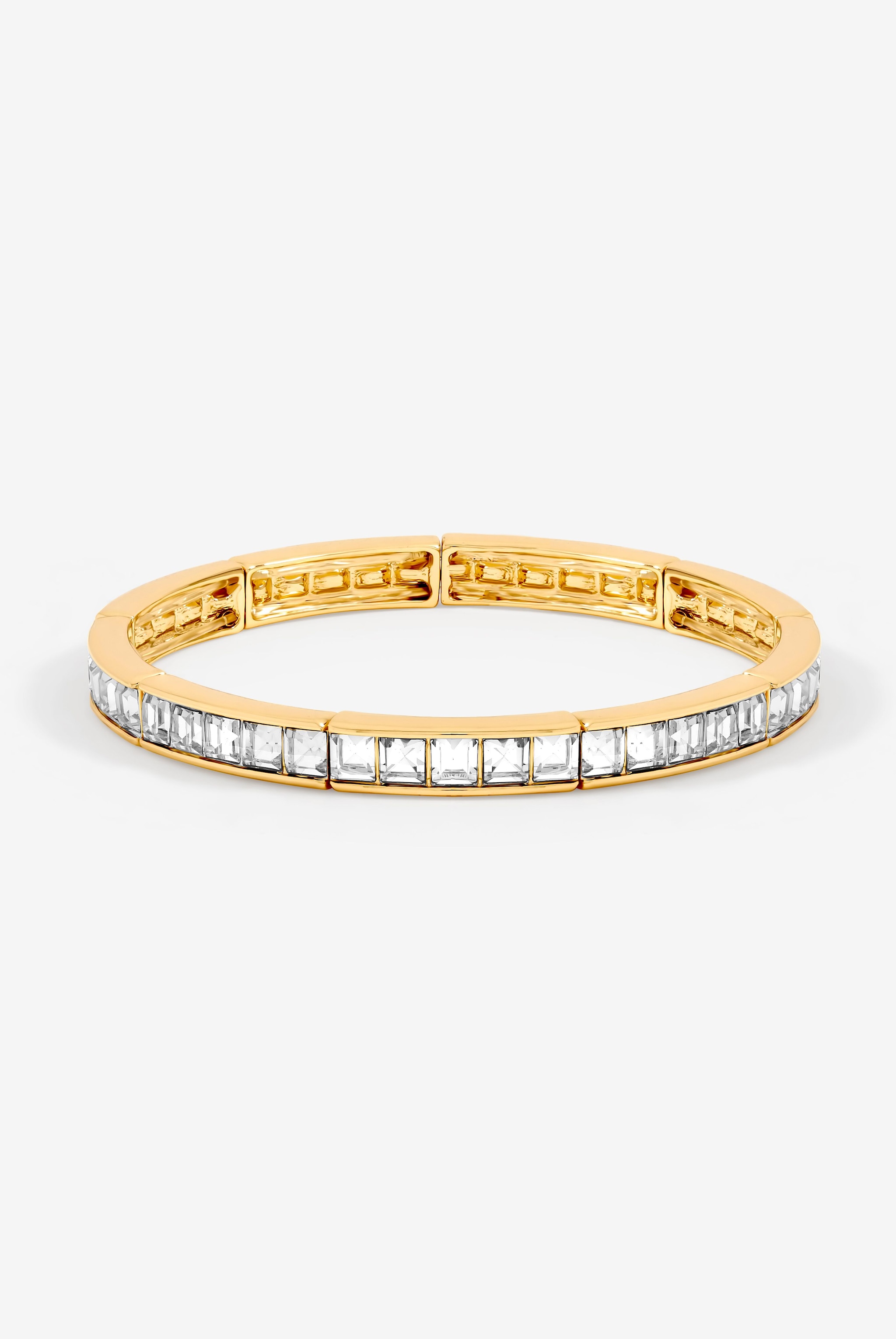 Jon Richard Gold Plated and Cubic Zirconia Stretch Bracelet image 1