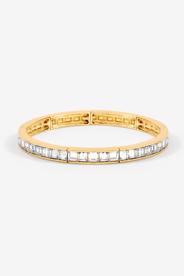 Jon Richard Gold Plated and Cubic Zirconia Stretch Bracelet
