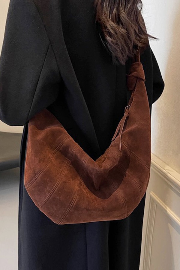 XY London 'Claud' Crescent Baguette Crossbody Shoulder Bag