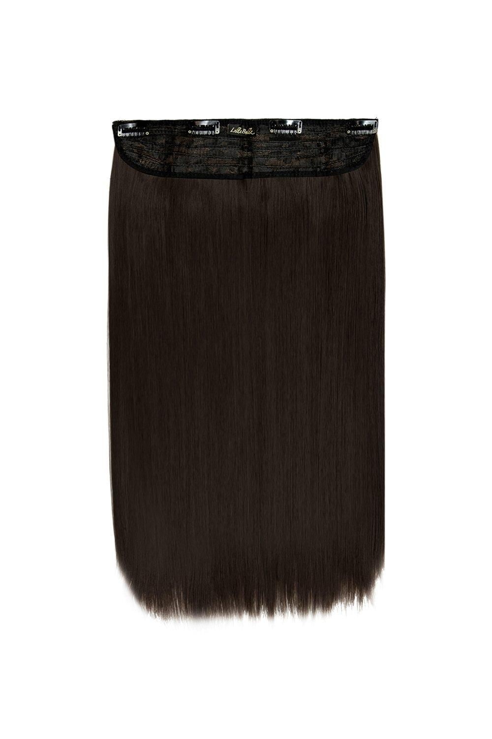 Lullabellz Thick 18 1 Piece Straight Clip In Hair Extensions Dark Brown