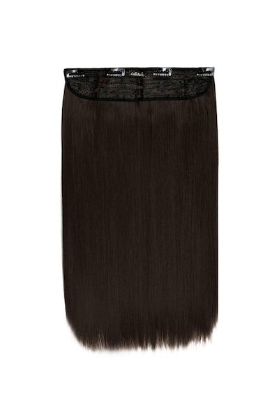 Lullabellz Thick 18 1 Piece Straight Clip In Hair Extensions Dark Brown