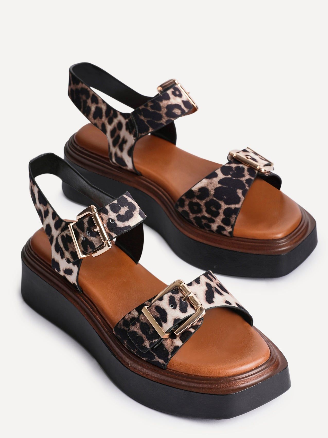 Linzi Archive Leopard Flatform Sandals image 5