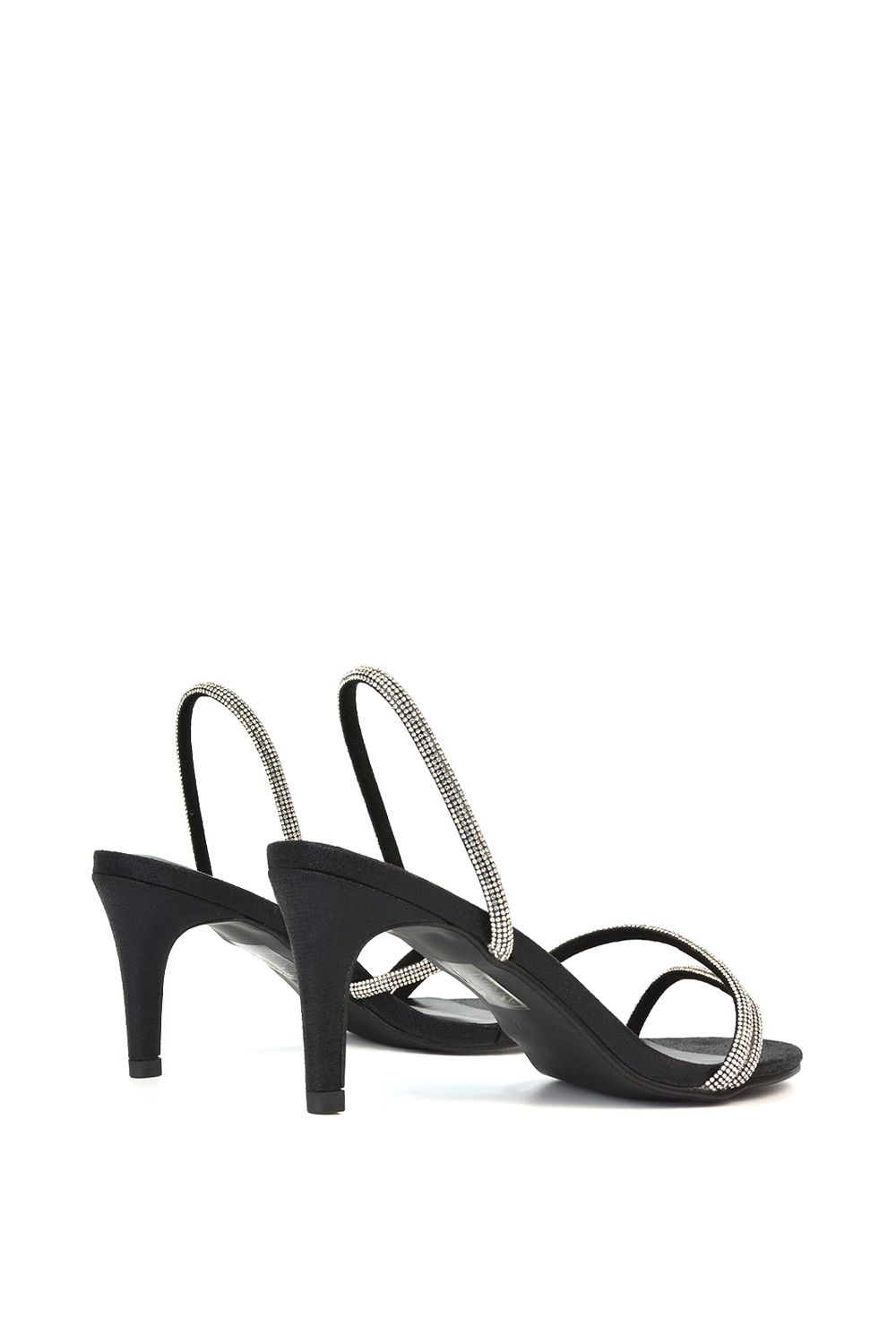 XY London 'Polly' Slingback Strappy Diamante Stiletto High Heel Sandals image 3