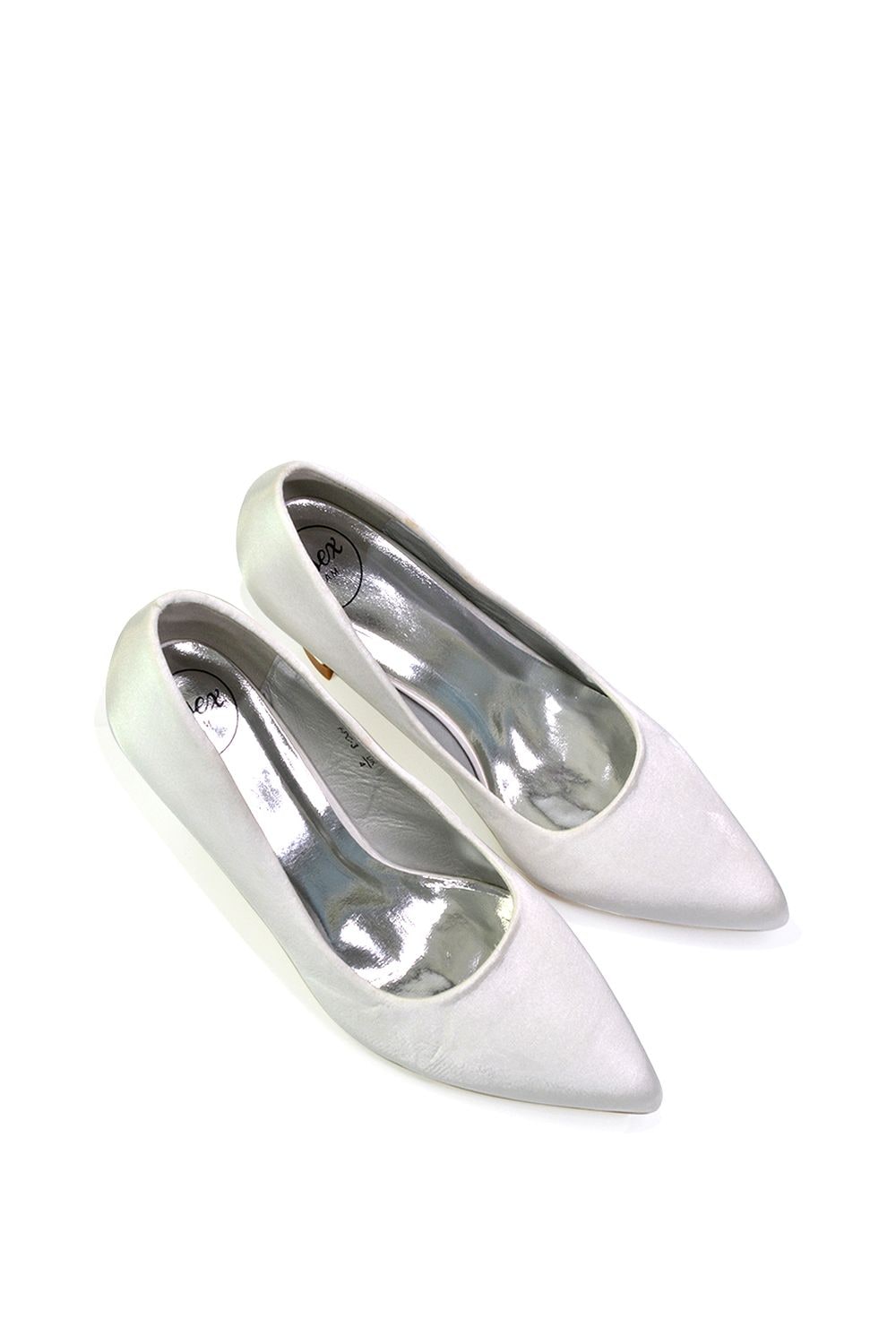 XY London 'Romi' Pointed Toe Court Shoes Mid Stiletto Heels image 3