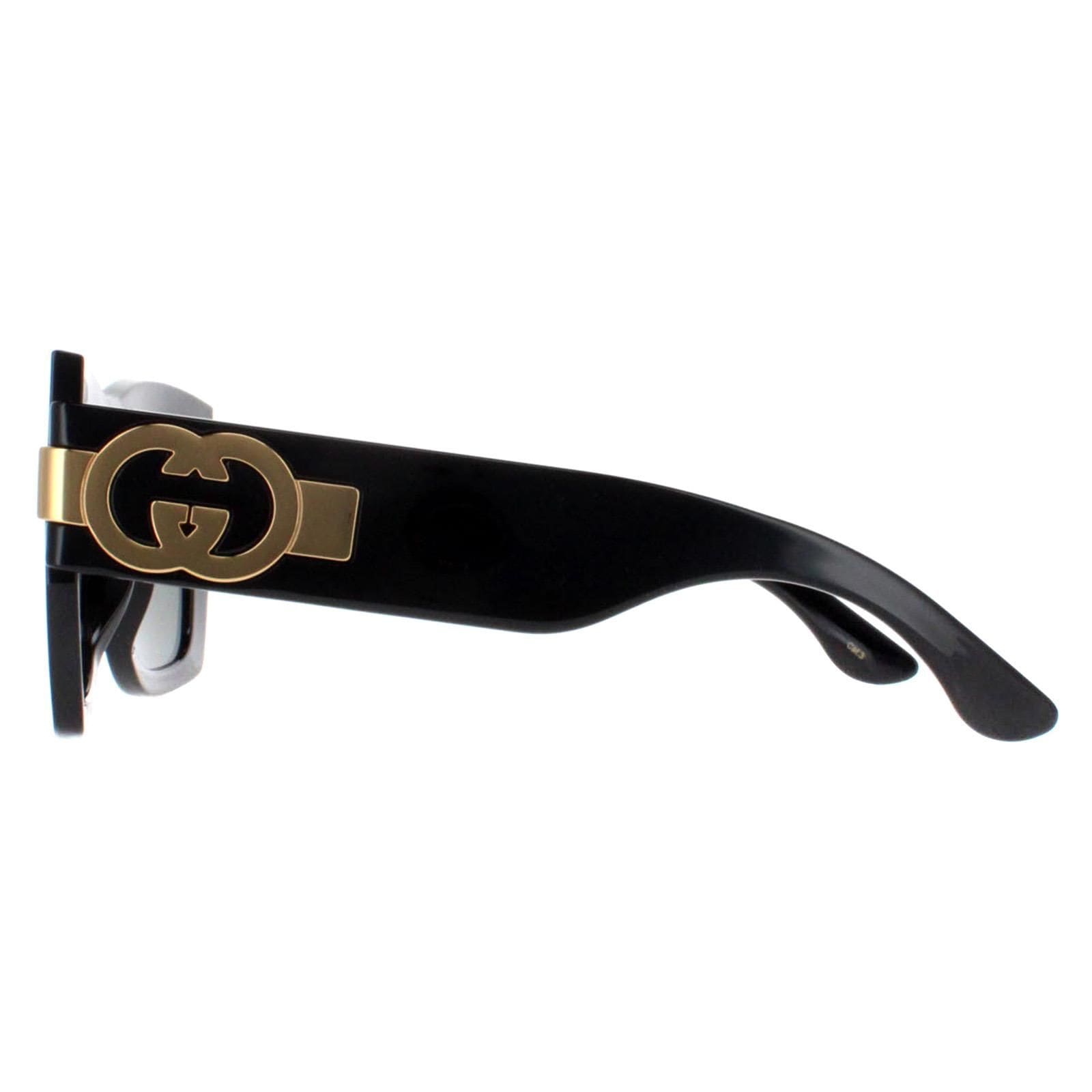Gucci Square Black with Gold Grey GG1688S image 3