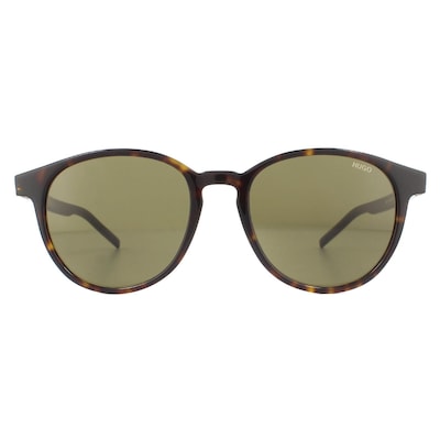 HUGO Round Havana Green Sunglasses