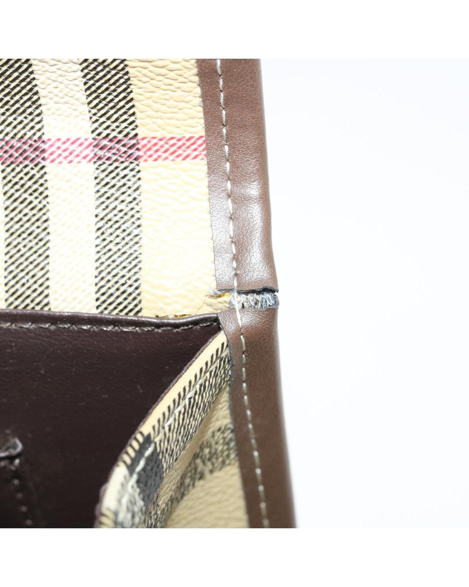 Valentino Preloved Beige Check Satchel Handbag Wo image 10