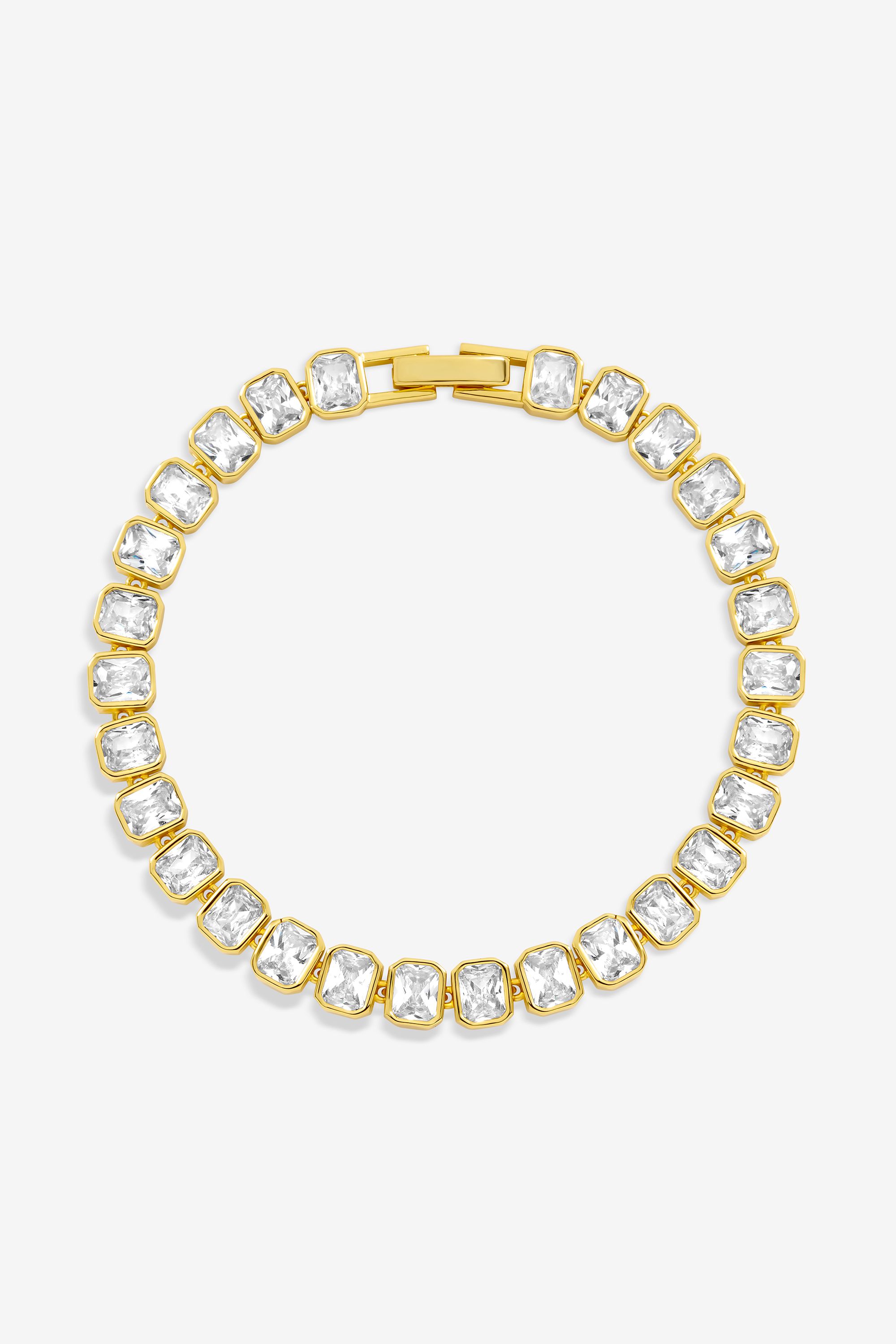 Jon Richard 18K Gold Plated and Crystal Tennis Bracelet image 1