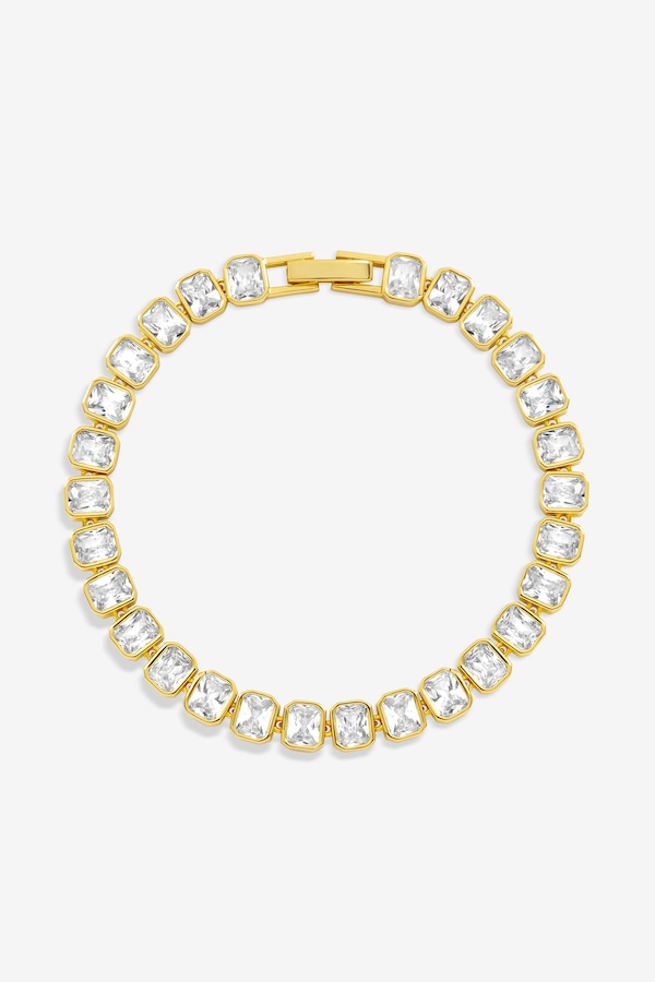 Jon Richard 18K Gold Plated and Crystal Tennis Bracelet