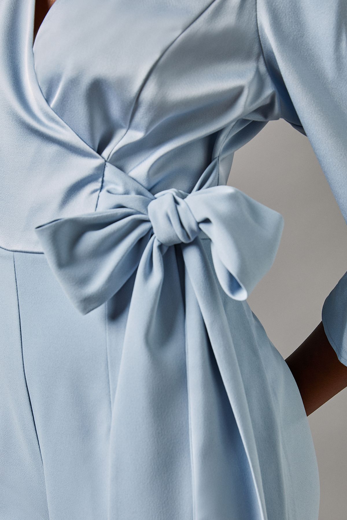 Coast Wrap Top Tie Side Jumpsuit Light Blue image 5