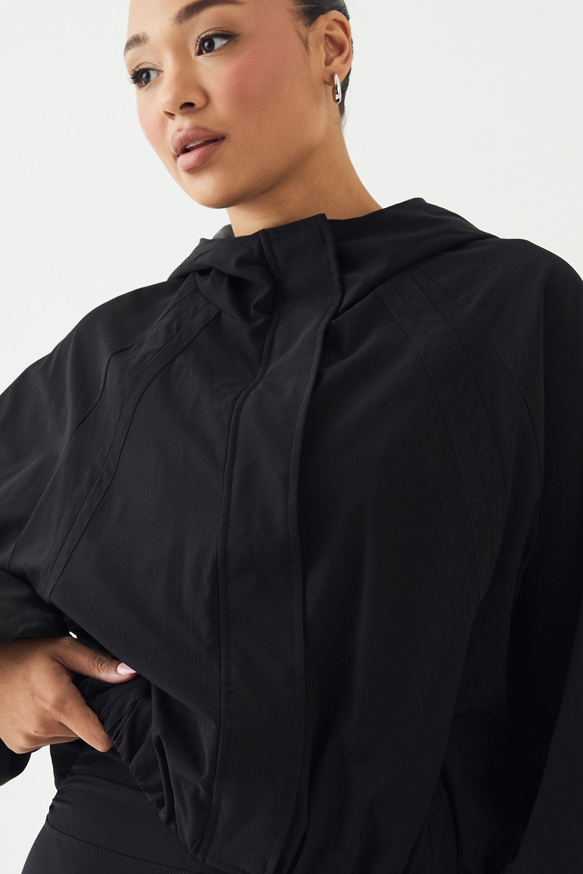 DSGN Studio DSGN Studio Balloon Hem Zip Through Jacket Black image 4