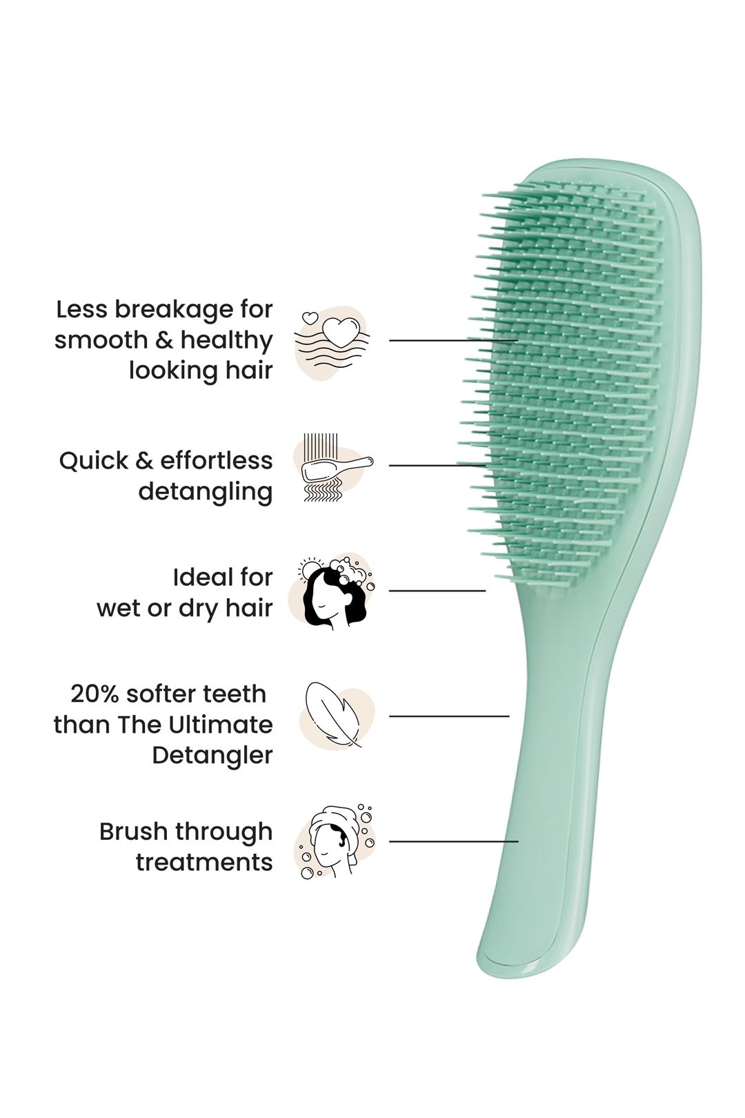 Tangle Teezer The Ultimate Detangler Fine & Fragile Dark Teal Teal image 5