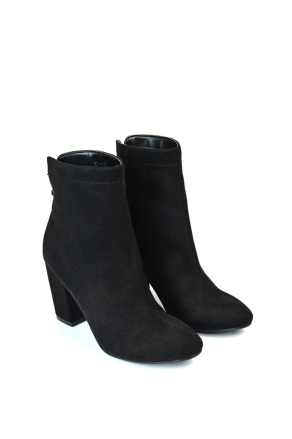 XY London 'Evia' Zip-Up Mid Block Heel Sock Ankle Boots image 4