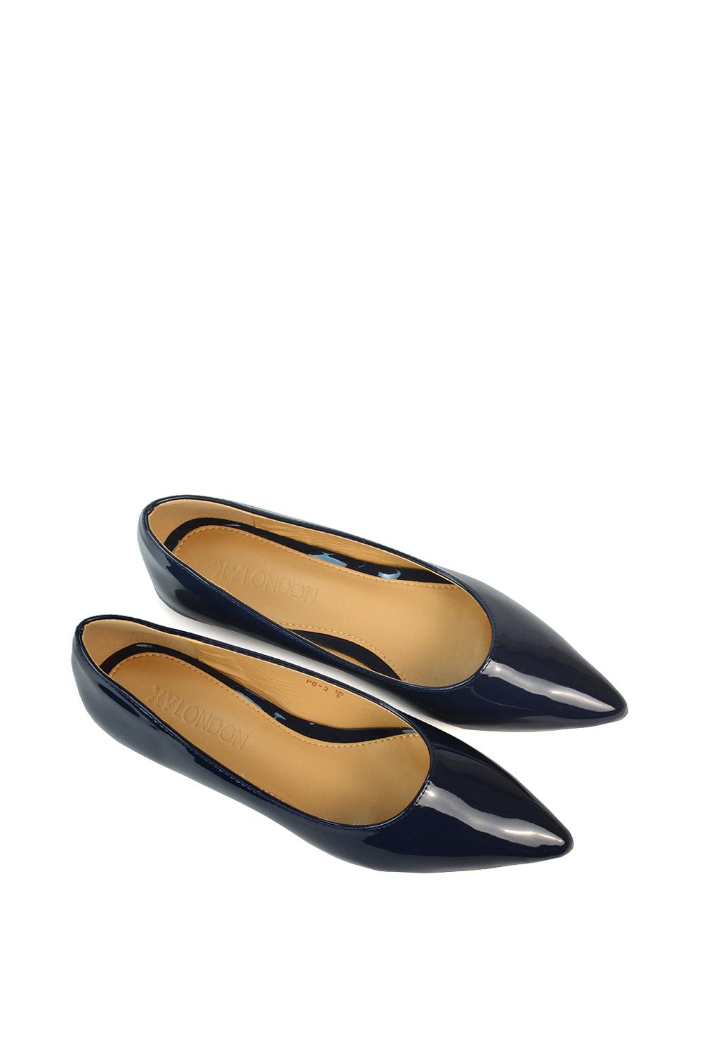 XY London 'Cordelia' Slip on Pointed Toe Flat Ballerina Pump Shoes image 6