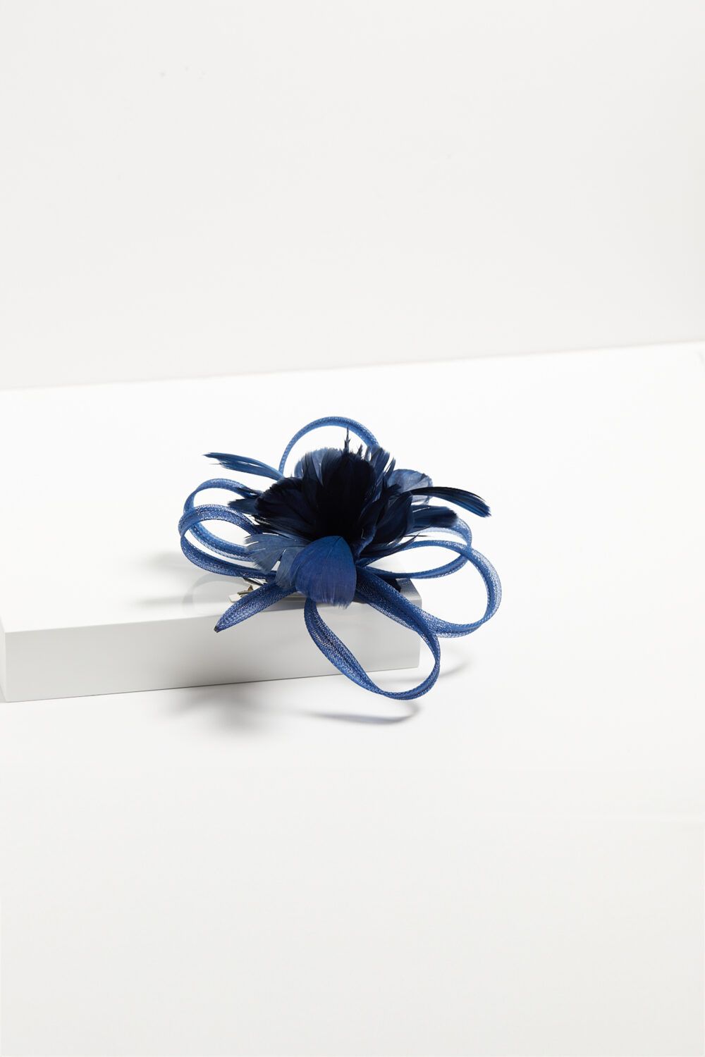 Jon Richard Navy Floral Clip Fascinator image 3