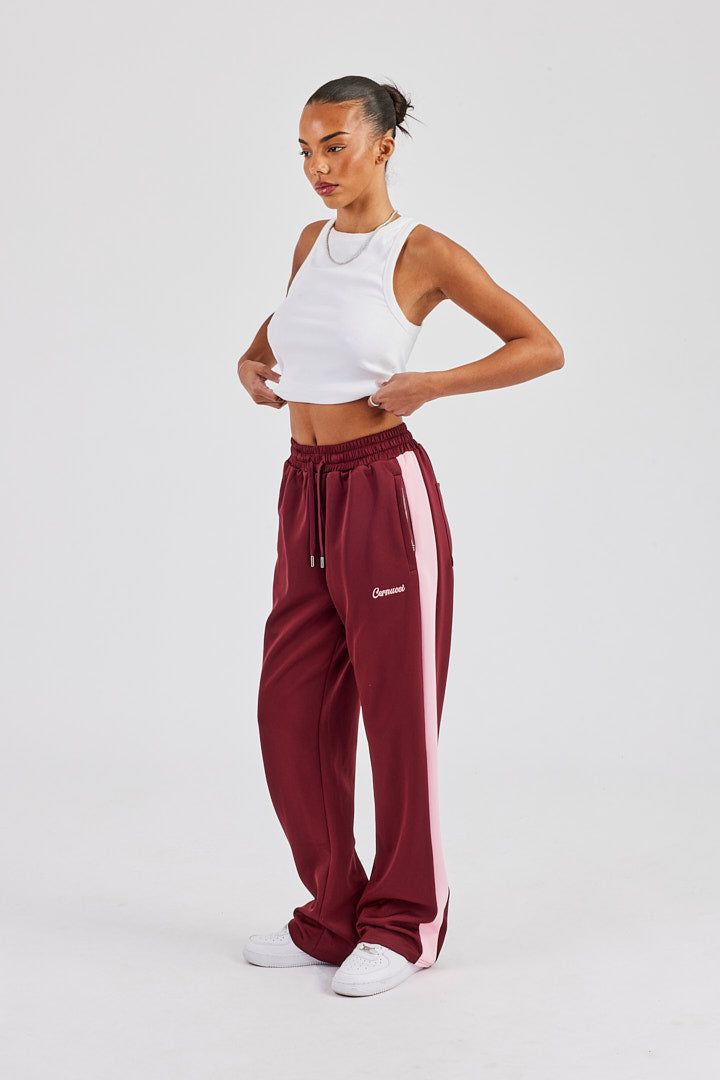 Cernucci Contrast Panel Track Pant - Burgundy image 9
