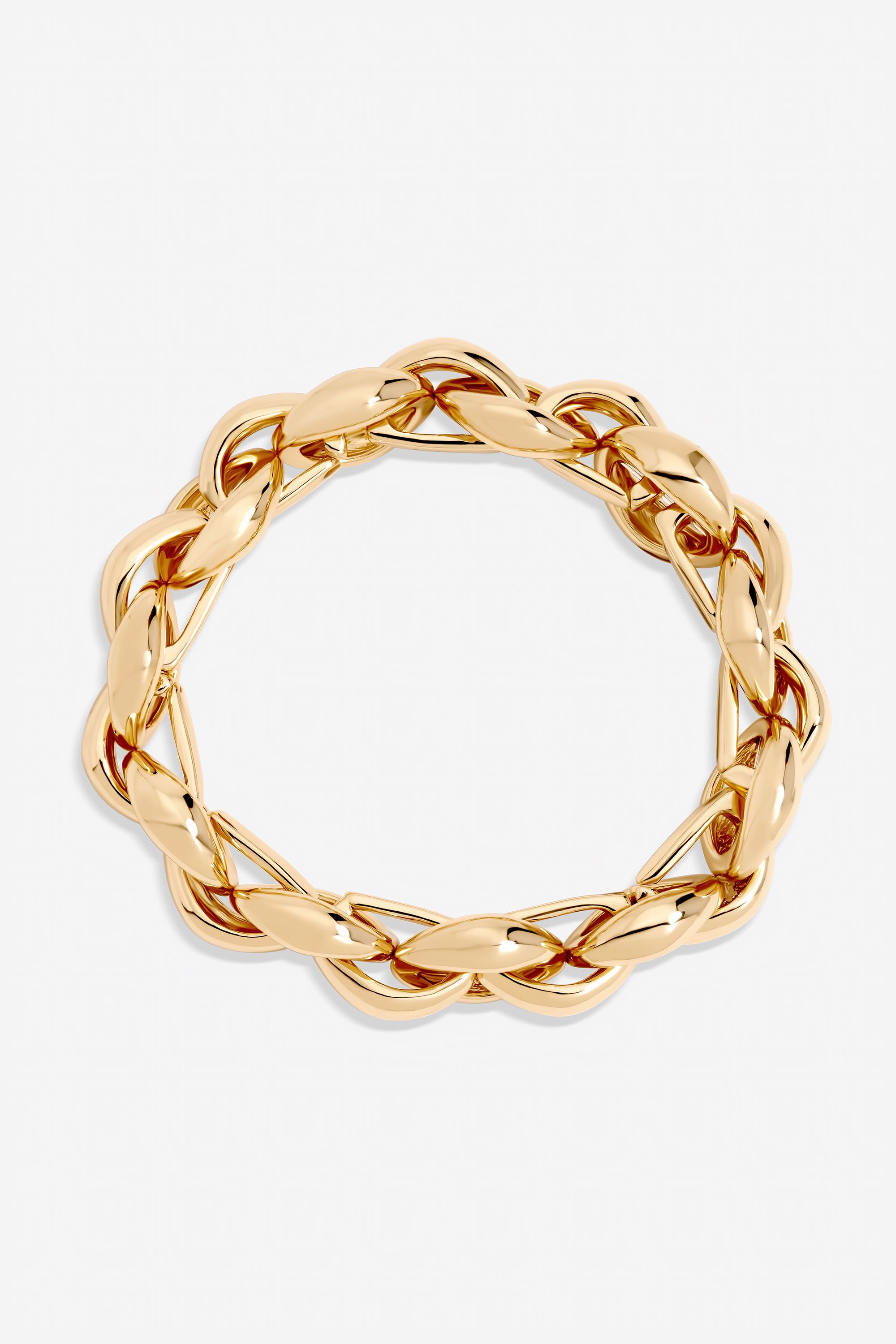 Mood Gold Plated Statement Chain Stretch Bracelet