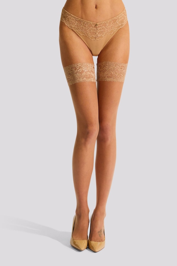 Ann Summers Lace Top Glossy Hold Ups