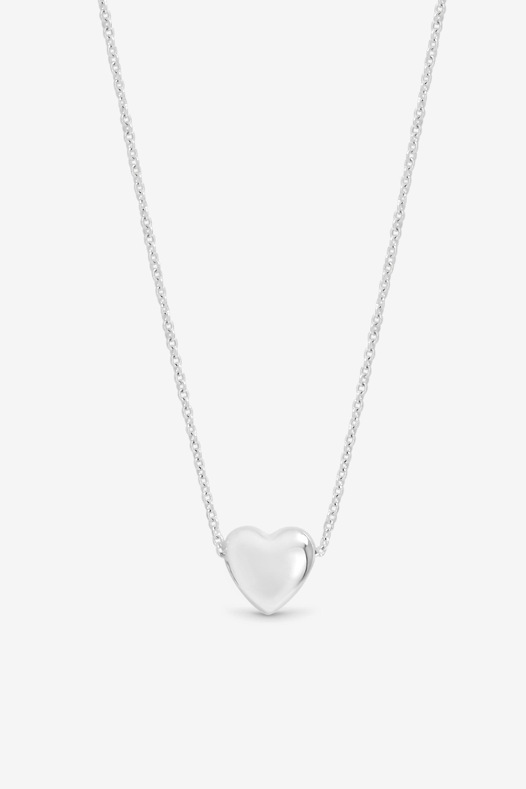 Simply Silver Sterling Silver 925 Polished Mini Heart Pendant image 1