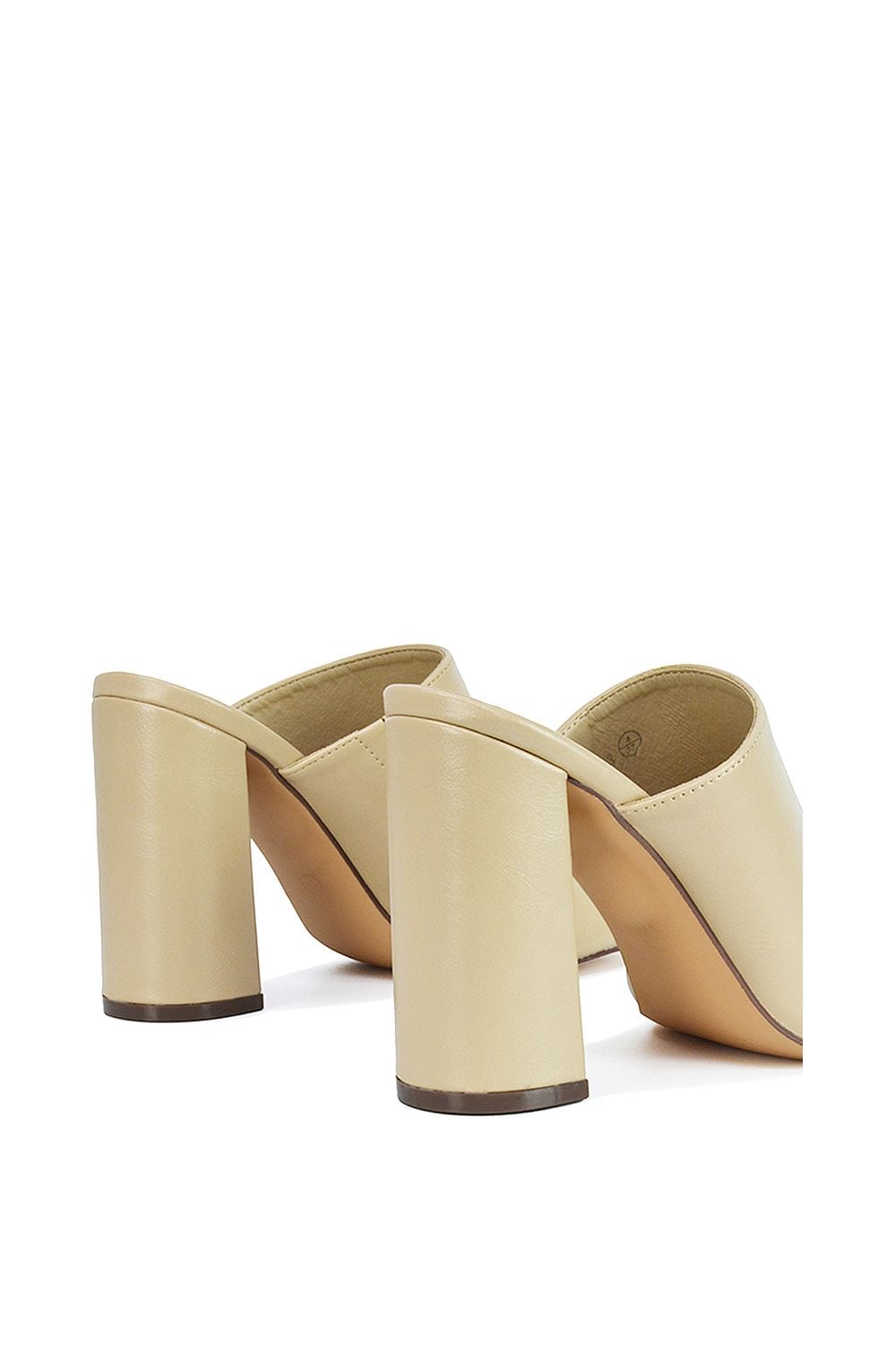 XY London 'Sunday' Square Toe Block High Heel Mule Peep Toe Sandals image 3