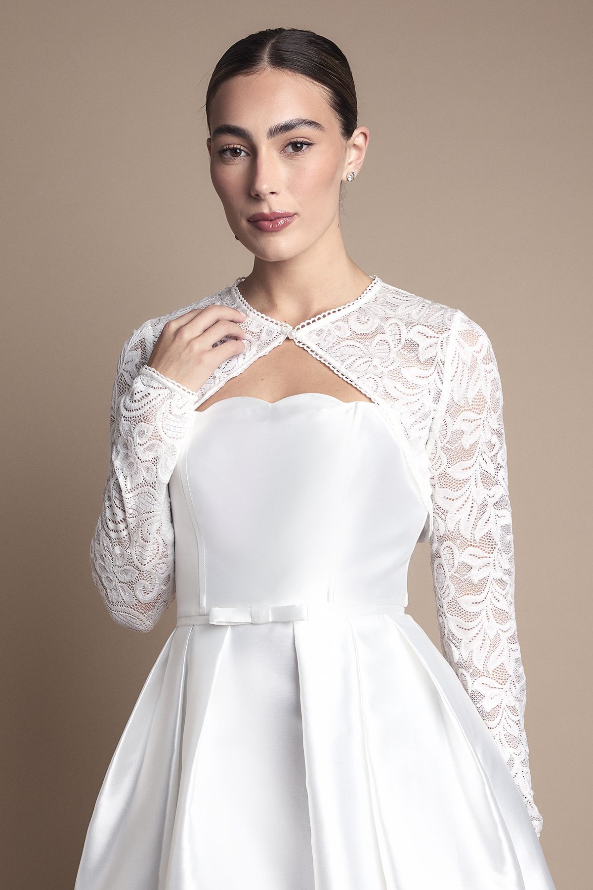 Coast Lace Long Sleeve Wedding Bolero Ivory image 2