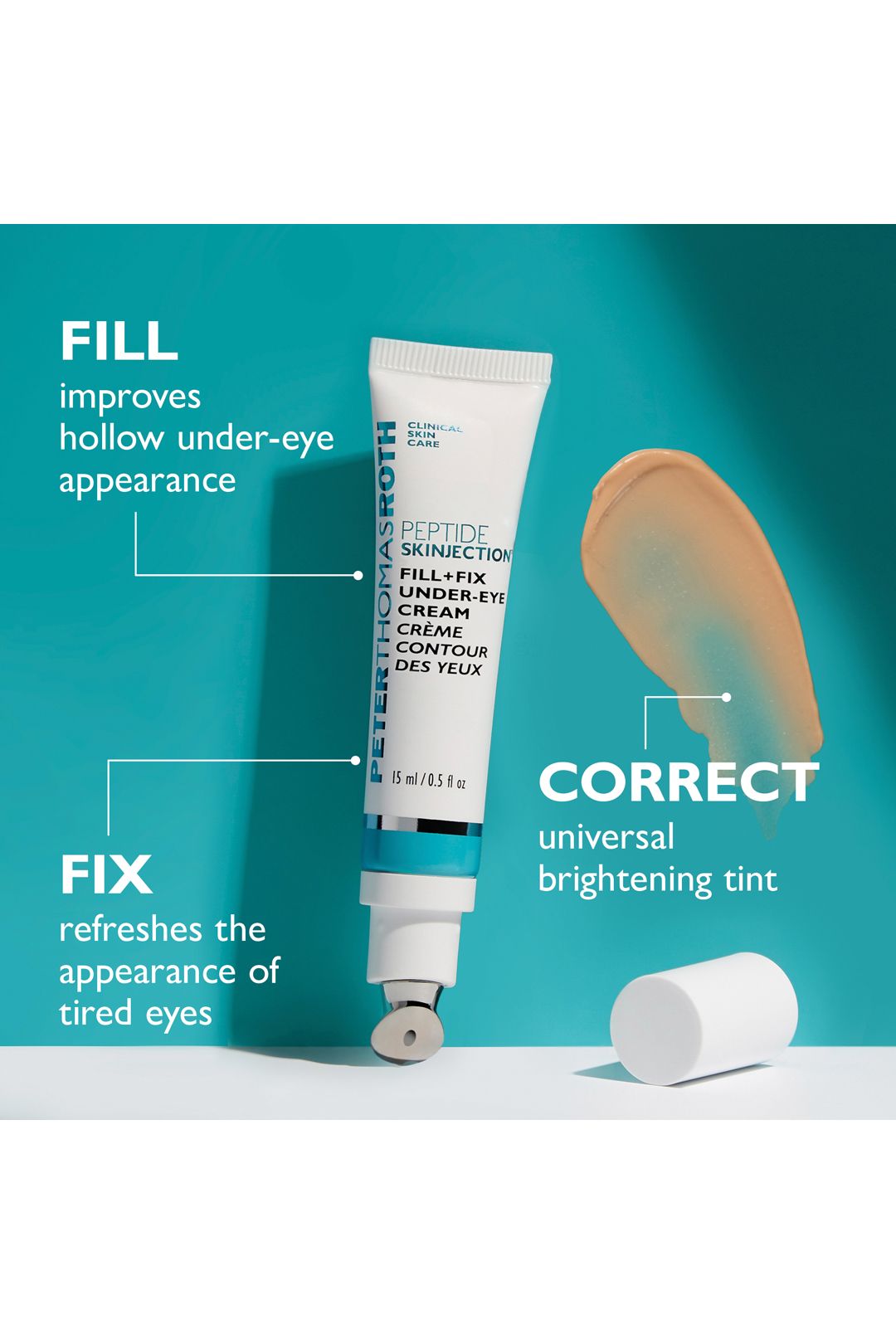 Peter Thomas Roth Peptide Skinjection Fill + Fix Under-Eye Cream 15ml Multi image 3