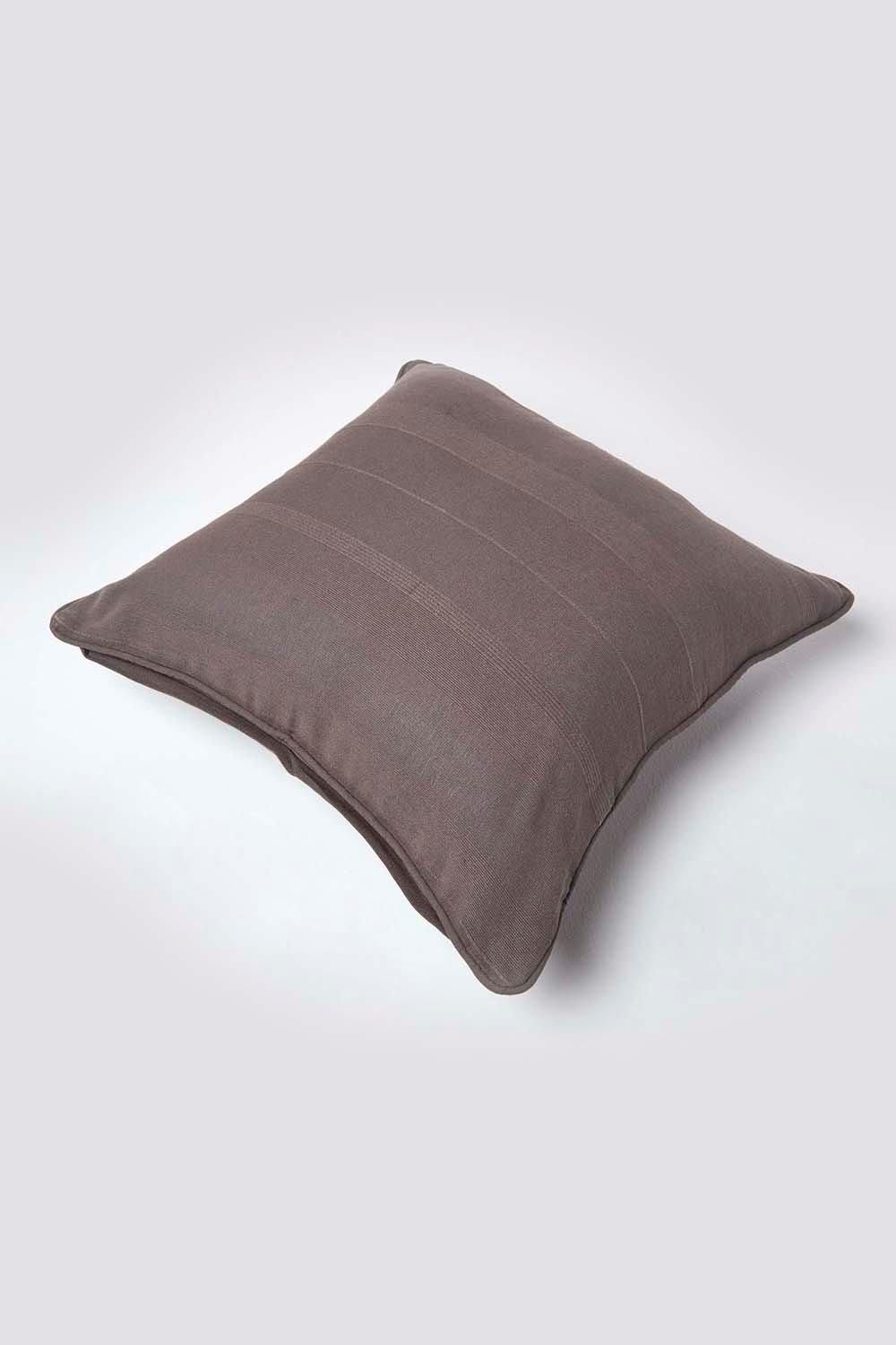 Homescapes Cotton Rajput Ribbed Cushion Cover image 3