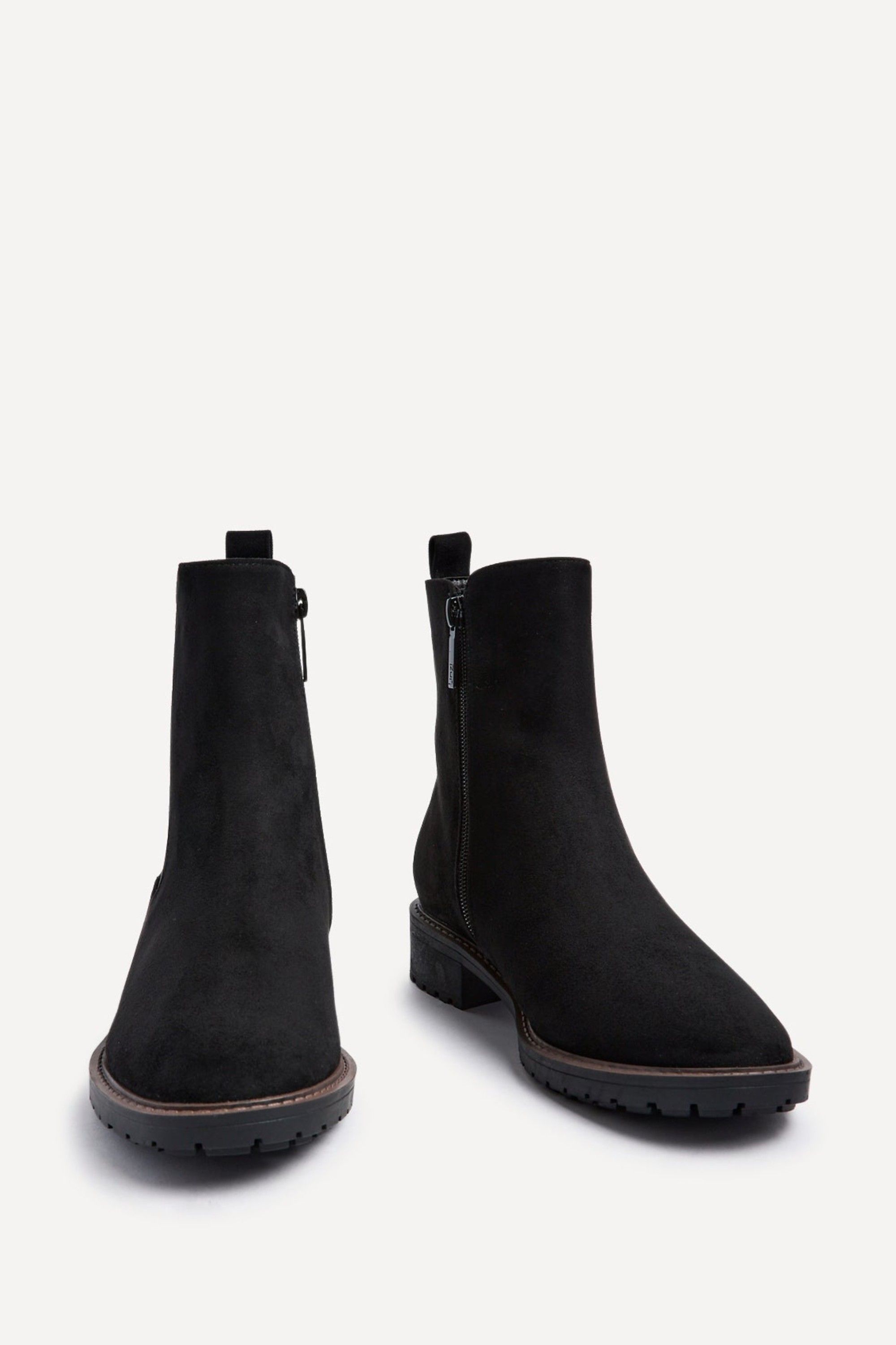 Linzi Dalston Black Faux Suede Classic Chelsea Boot image 3