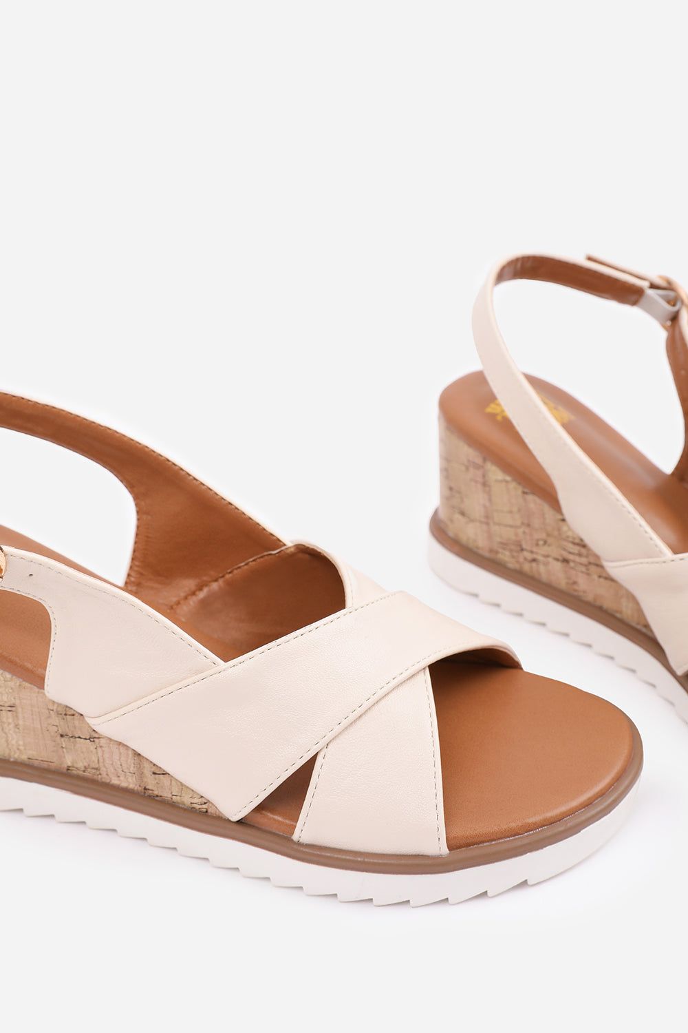 Where's That From 'Nala' Cross Over Strap Detail Wedge Shoes With Buckle Closure image 4