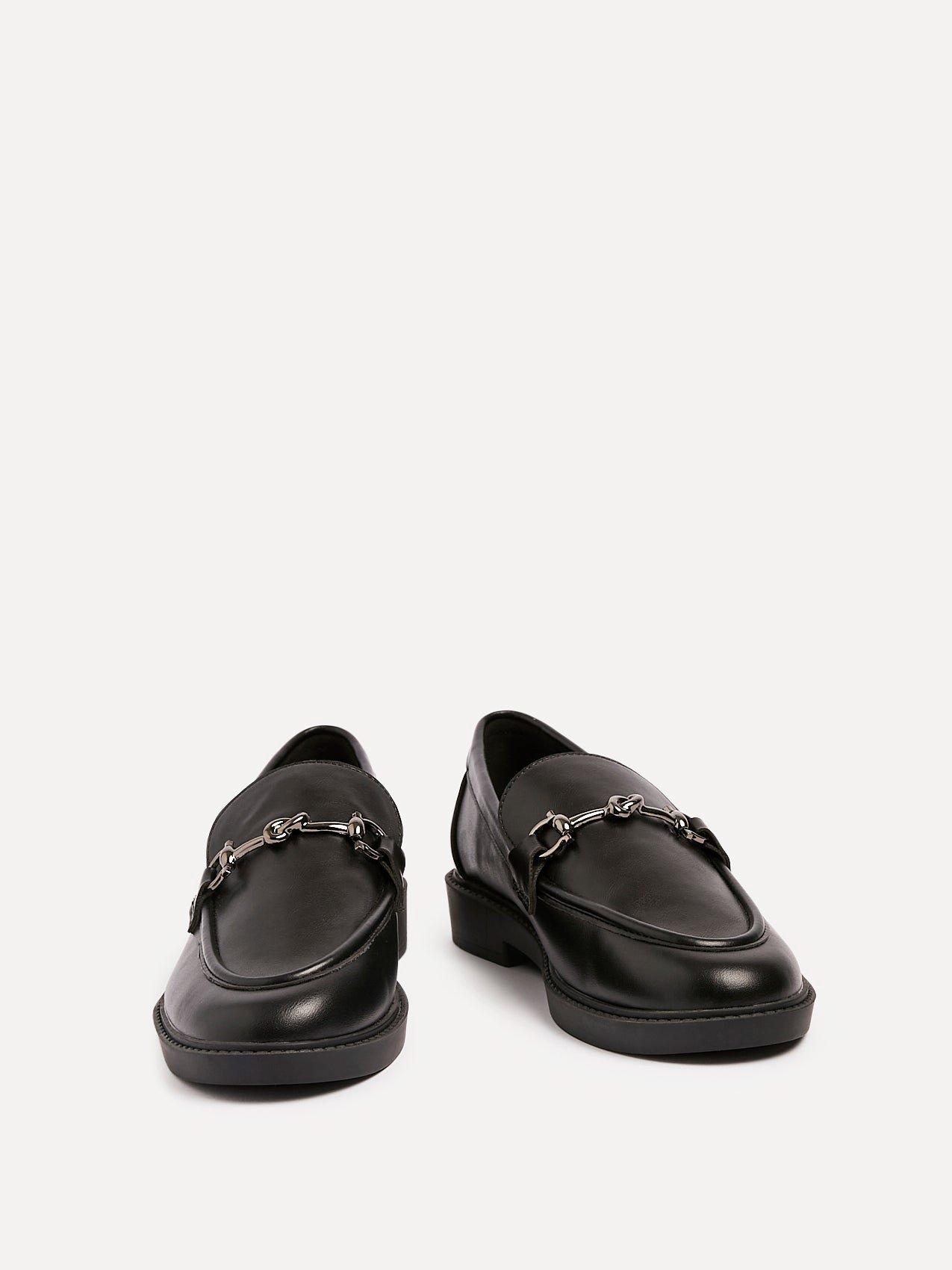 Linzi Elite Black Faux Leather Loafer image 3