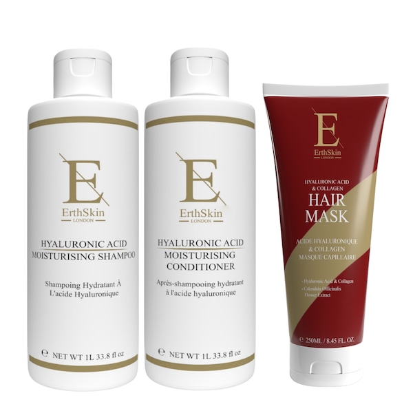Erth Skin London Ultimate Hydra Glow Hair Care Shampoo 1Liter , Conditioner 1Liter & Hair Mask 250ml