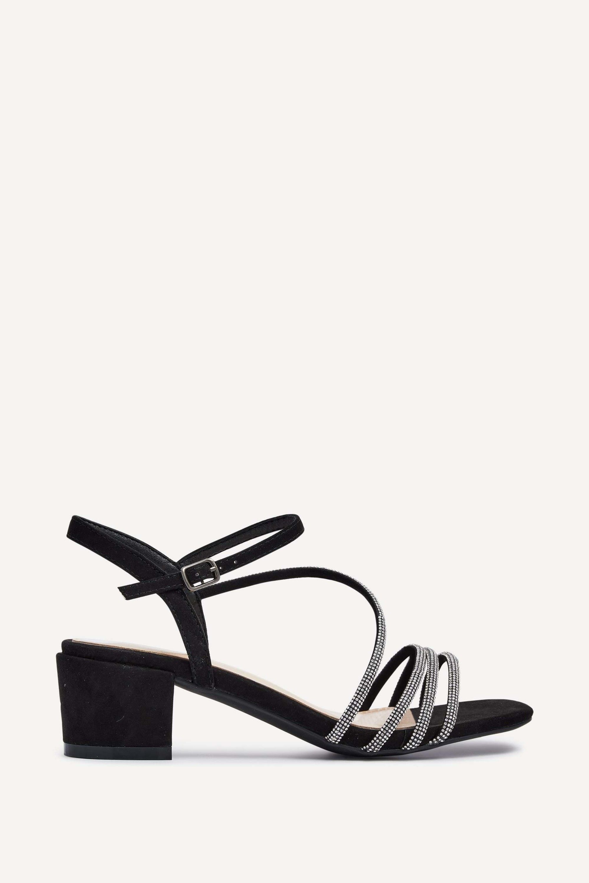 Linzi Riri Black Diamante Heeled Sandals