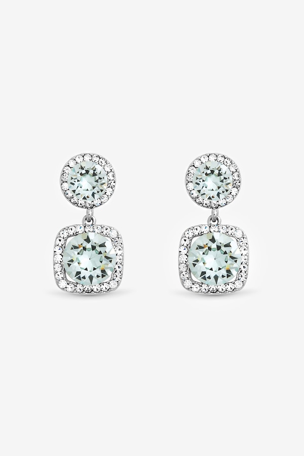 Jon Richard Aqua Stone Drop Earrings